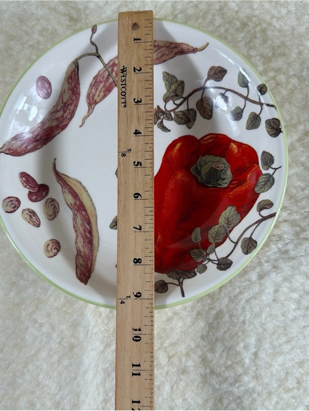 Williams Sonoma Red Bell Pepper Decorative Ceramic Pasta Plate - Home Art